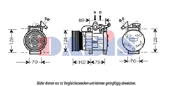 AKS DASIS Kompresors, Gaisa kond. sistēma 851364N